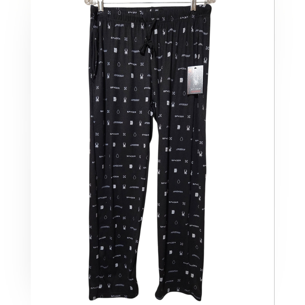 NWT Spyder Black Graphic Men's Jogger Loungewear Pants Size Medium - Picture 8 of 8